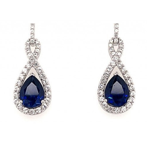 cartier sapphire drop earrings