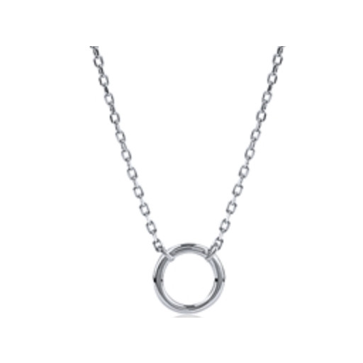 Tiffany Style Circle of Love Necklace With Extendable Chain in Italian Sterling Silver