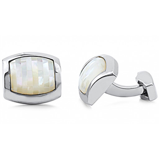 Cartier Style Mother of Pearl Cufflinks