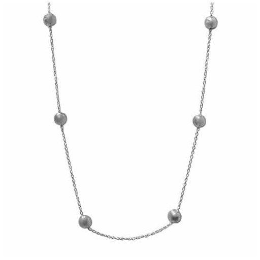 36 Inch Ball Chain Necklace in Italian Sterling Silver