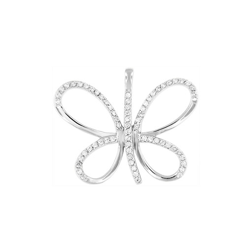 Cartier Inspired Butterfly Pendant With Swarovski Cubic Zirconia in Italian Sterling Silver