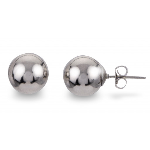 Tiffany Style Ball Stud Earrings in Italian Sterling Silver