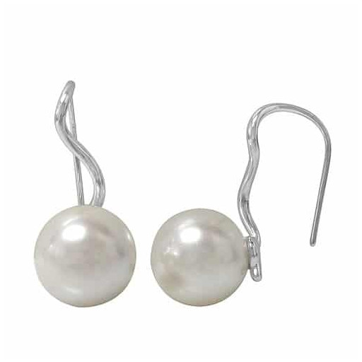 Mikimoto Inspired Round Freshwater Cultured Pearl Drop Earrings in Italian Sterling Silver