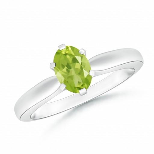 Oval Peridot Solitaire Ring 2.50 CT!