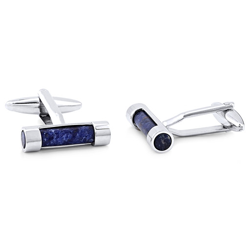 Cartier Inspired Cufflinks With Blue Lapis