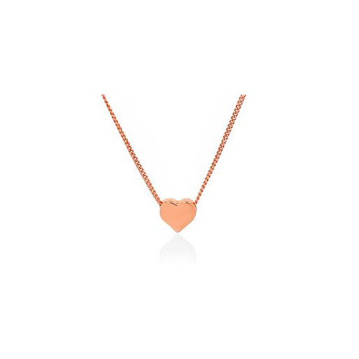 Tiffany Inspired Heart Necklace in Rose Gold Plated Italian Sterling Silver