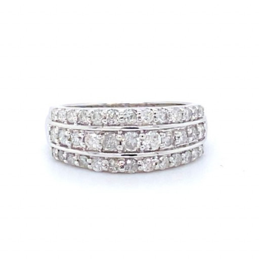 Past, Present & Future Diamond Ring in 10K White Gold