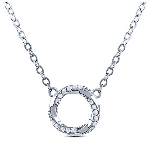 Love Knot Circle of Love Necklace in Italian Sterling Silver