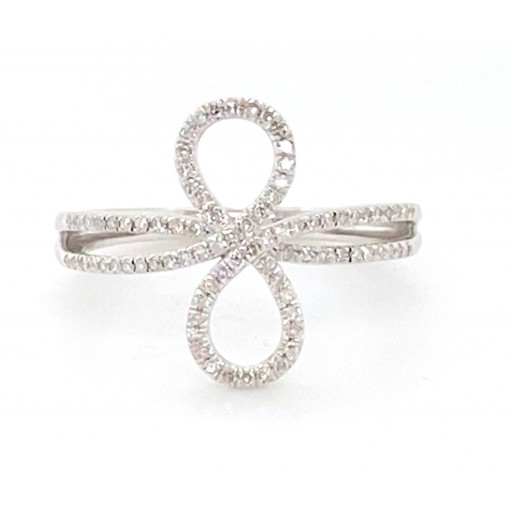 Infiniti Love Diamond Ring in 14K White Gold