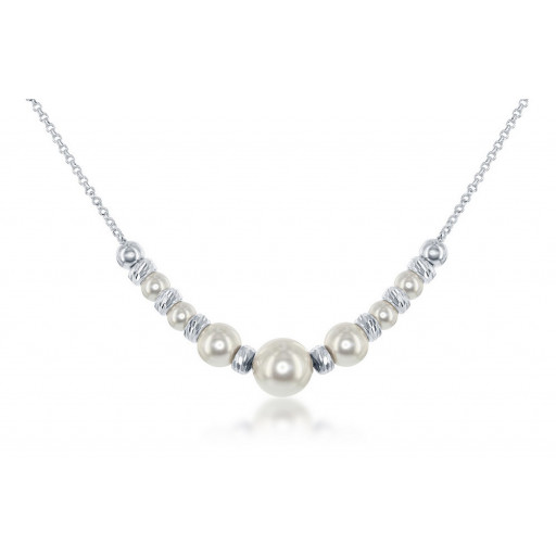 Freshwater Cultured Pearl Necklace in Italian Sterling Silver