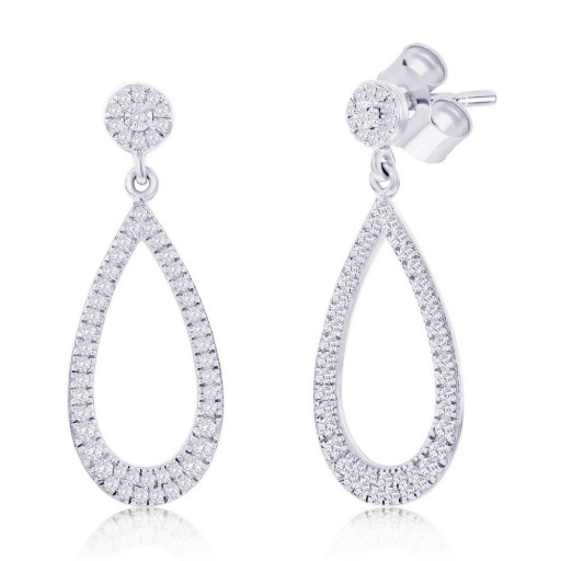 Harry Winston Teardrop Dangle Diamond Earrings