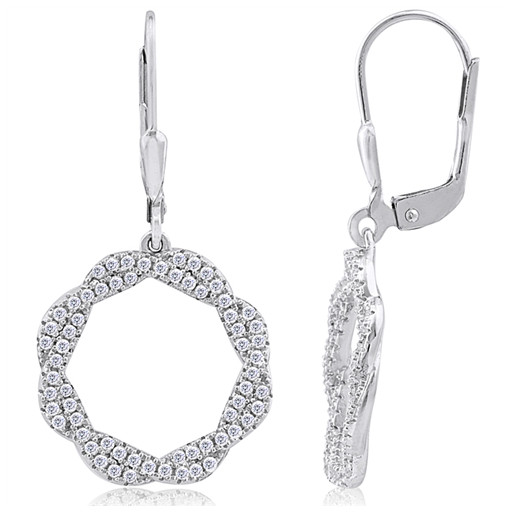 Circle of Love Drop Earrings in Italian Sterling Silver