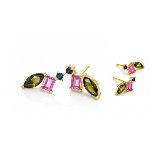 Tiffany Inspired Multi Shape & Multi Colour Earrings in Italian Sterling Silver